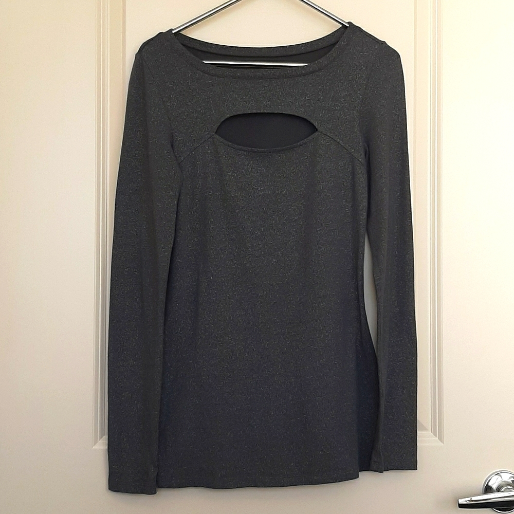 Sexy metallic long sleeve top